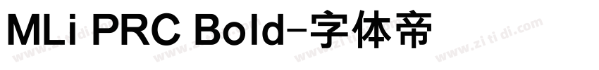 MLi PRC Bold字体转换